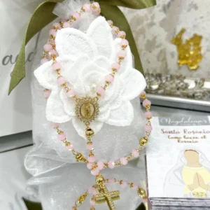Camándula Entorchada Murano Rosa