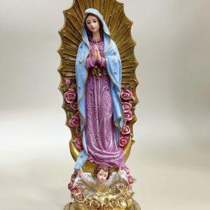 Virgen de Guadalupe rosas 30 cm