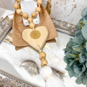 Bendición corazón madera