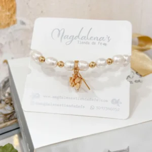 Pulsera  de perla 3 gracias