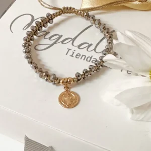 Pulsera de San Benito en oro laminado