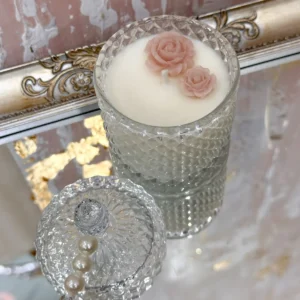 Vela en cera vegetal medallita